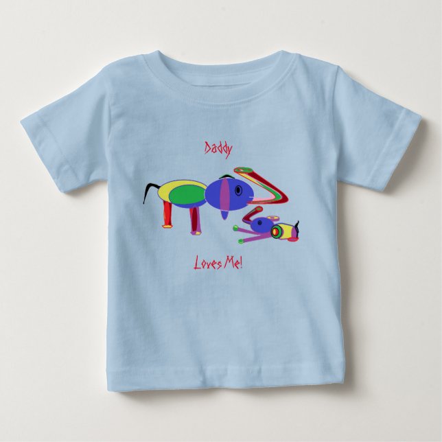 T-shirt Pour Bébé Kids Tee Daddy me plaît (Conception avant uniqueme (Devant)