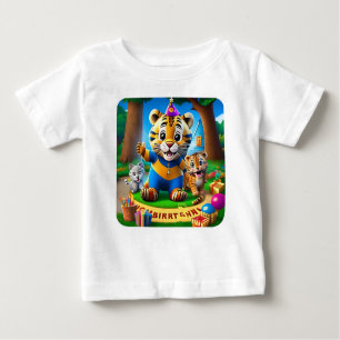 T-shirt Pour Bébé Kids  Tiger's Neighborhood 2nd Birthday