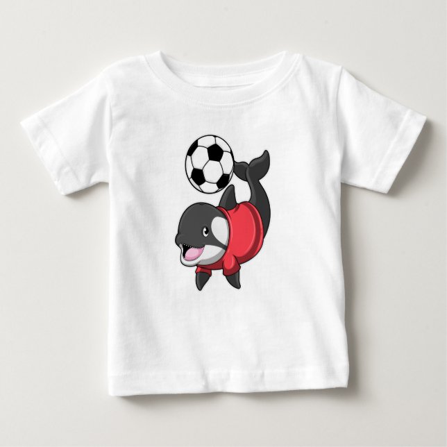 T-shirt Pour Bébé Killerwhale comme joueur de football avec Soccer (Devant)