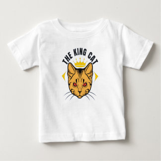 T-shirt Pour Bébé King Cat : Majestic Feline Design élégant