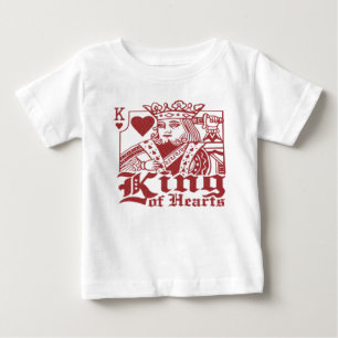 T-shirt Pour Bébé King of Hearts Jeu Carte Valentine