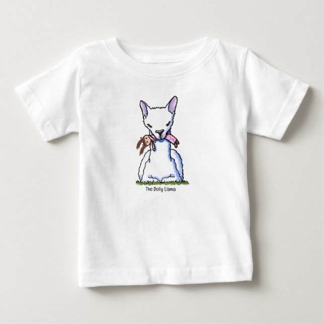 T-shirt Pour Bébé KiniArt Dolly Llama (Devant)