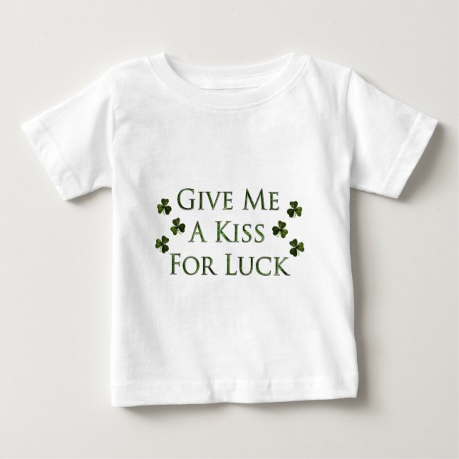 T-shirt Pour Bébé Kiss for Luck (Devant)