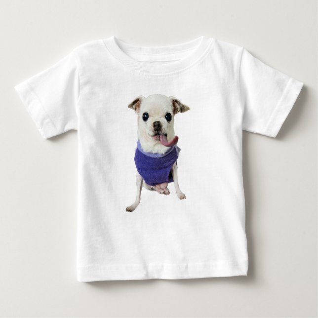 T-shirt Pour Bébé Kissy Chihuahua (Devant)