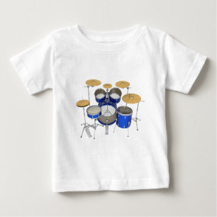 T-shirt Pour Bébé Kit bleu de tambour :