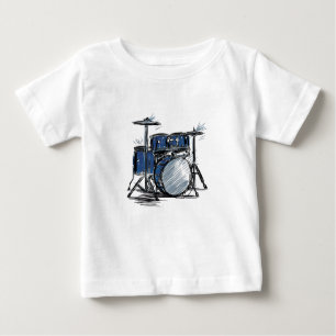 T-shirt Pour Bébé Kit tambour Sketch Music