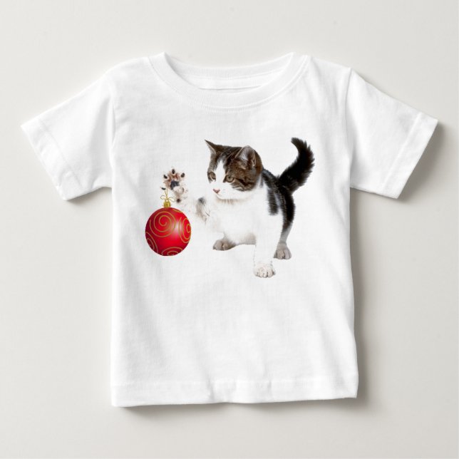 T-shirt Pour Bébé Kitten décore votre arbre (Devant)