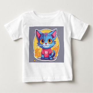T-shirt Pour Bébé "Kitten's Yarn Adventure"