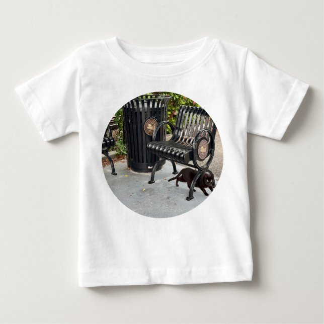 T-shirt Pour Bébé Kitty dans le parc (Devant)