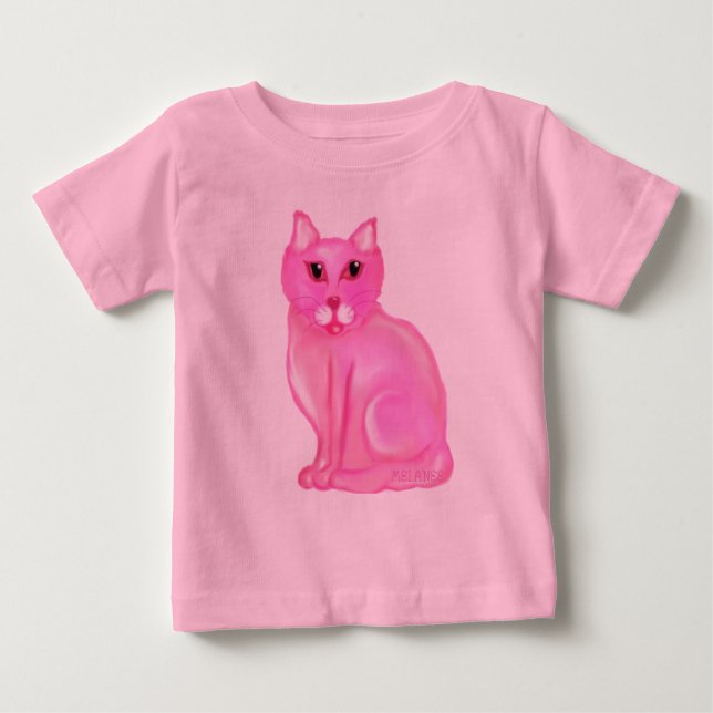 T-shirt Pour Bébé Kitty rose (Devant)