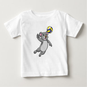 T-shirt Pour Bébé Koala comme joueur de volleyball avec volleyball