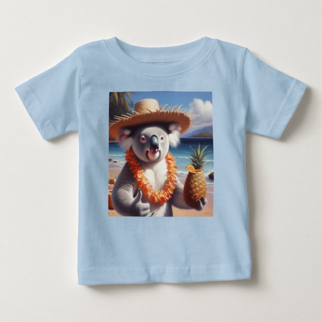 T-shirt Pour Bébé Koala Luau (Devant)