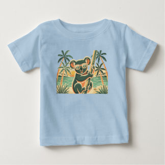 T-shirt Pour Bébé Koala se détendant sur la plage – Ambiance estival