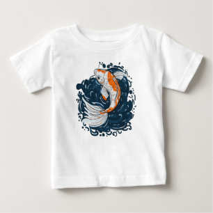 T-shirt Pour Bébé Koi Poisson maître de courbure