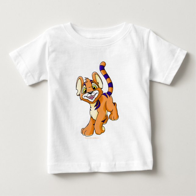 T-shirt Pour Bébé Kougra orange aventureux (Devant)