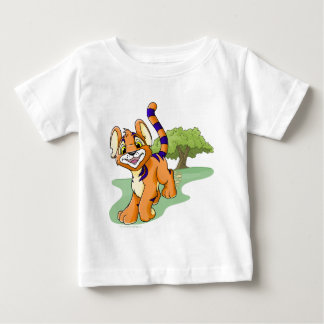 T-shirt Pour Bébé Kougra orange aventureux sur l'île de mystère