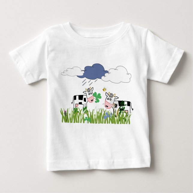 T-shirt Pour Bébé Kühe auf der Weide (Devant)