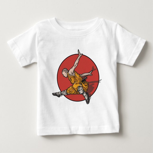 T-shirt Pour Bébé Kung Fu Ninja Master (Devant)