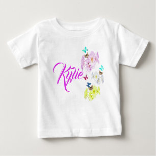 T-shirt Pour Bébé Kylie, Nom Avec Chatons,