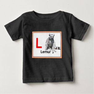 T-shirt Pour Bébé L est pour Lemur