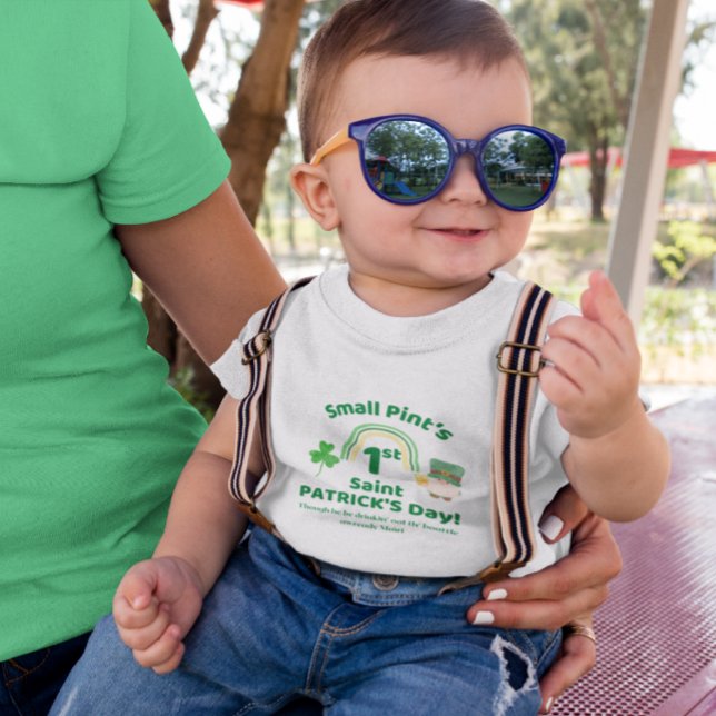 T-shirt Pour Bébé La 1ère St. Patrick's Day Fun de Small Pint (Créateur téléchargé)