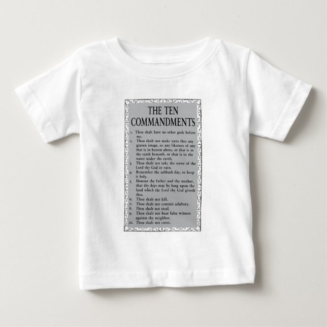 T-shirt Pour Bébé La Bible des dix commandements (Devant)