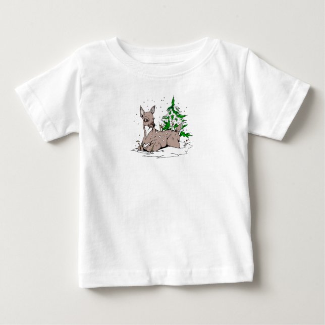 T-shirt Pour Bébé La biche - (Devant)
