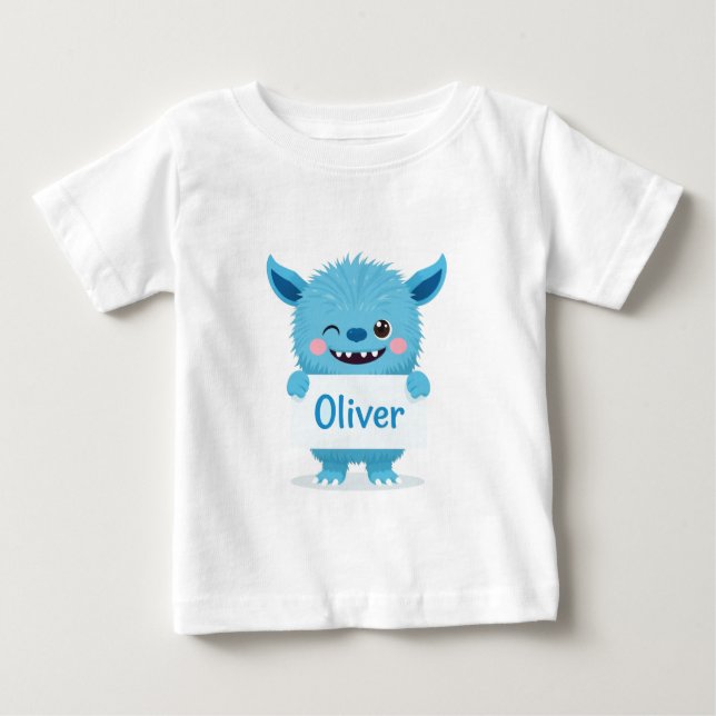 T-shirt Pour Bébé La Carte du Monstre d'Oliver (Devant)