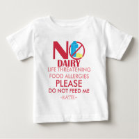 La chemise d'allergie de laiterie, ne m'alimentent