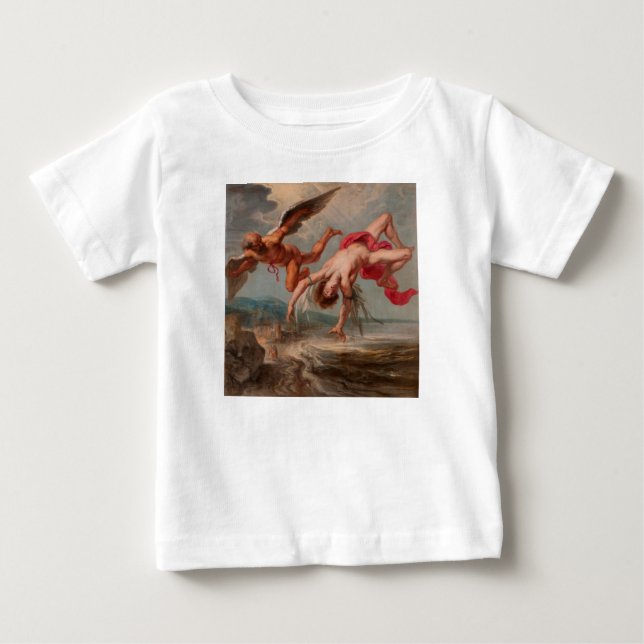 T-shirt Pour Bébé La chute d'Icarus (par Jacob Peter Gowy) (Devant)
