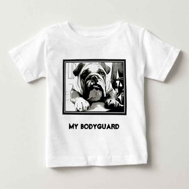 T-shirt Pour Bébé La collection "de bouledogue anglais" (Devant)