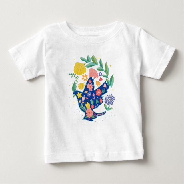 T-shirt Pour Bébé La colombe de la paix (Devant)
