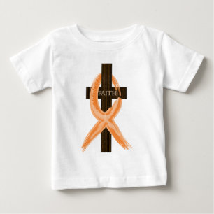 T-shirt Pour Bébé La croix du survivant orange de leucémie de la fo