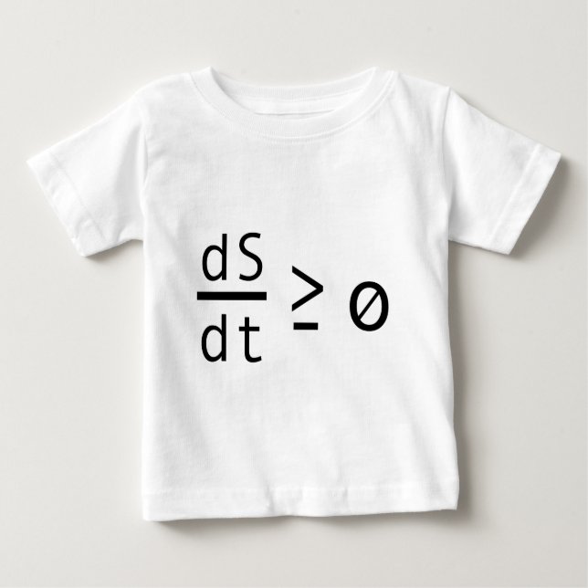 T-shirt Pour Bébé La deuxième loi de la thermodynamique (Devant)