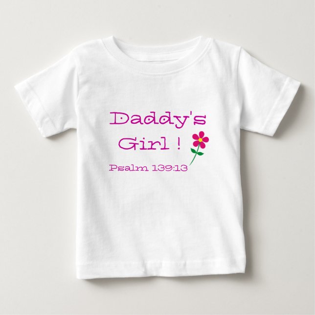 T-shirt Pour Bébé La fille de papa ! (Devant)
