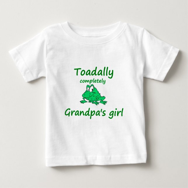 T-shirt Pour Bébé la fille du grand-papa (Devant)