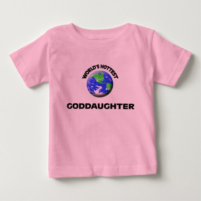 T-shirt Pour Bébé La fille la plus chaude du monde (Devant)