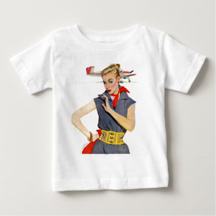 T-shirt Pour Bébé La fille qui a volé des avions