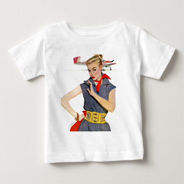 T-shirt Pour Bébé La fille qui a volé des avions (Devant)
