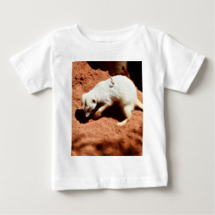 T-shirt Pour Bébé La forêt de la nature : Blancs de Meerkat creuser