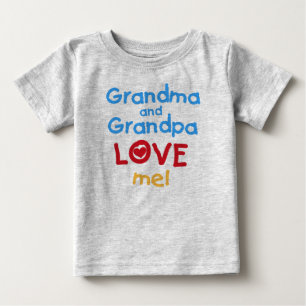 T-shirt Pour Bébé La grand-maman et le grand-papa m'aiment