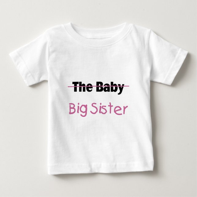 T-shirt Pour Bébé La grande soeur du bébé (Devant)