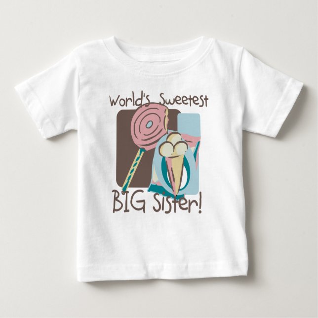 T-shirt Pour Bébé La grande sœur la plus douce du monde (Devant)
