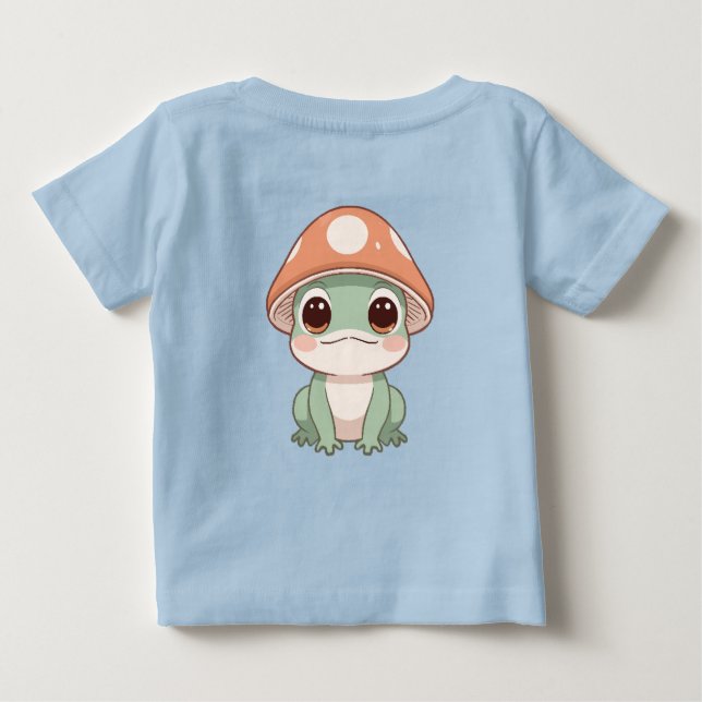 T-shirt Pour Bébé La grenouille de Kawaii dans le Casquette des cham (Dos)