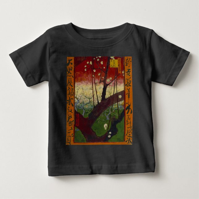 T-shirt Pour Bébé La Japonaiserie de Van Gogh d'après Hiroshige (Devant)