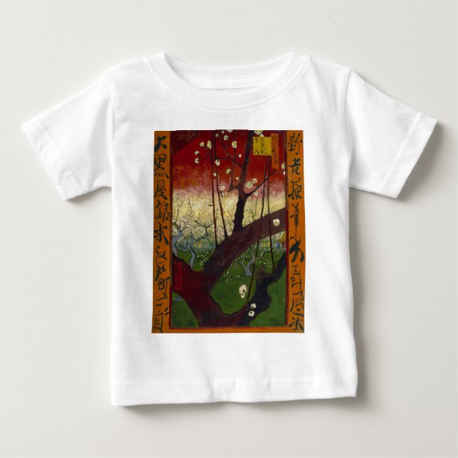 T-shirt Pour Bébé La Japonaiserie de Van Gogh d'après Hiroshige (Devant)