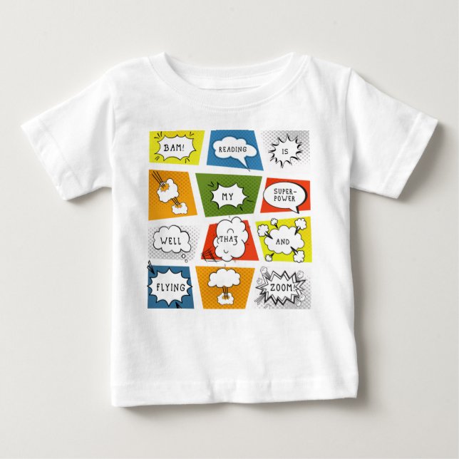 T-shirt Pour Bébé La lecture est mon Porte - clé de superpuissance (Devant)