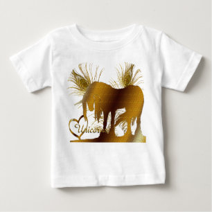 T-shirt Pour Bébé La licorne d'or