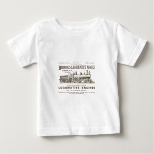 T-shirt Pour Bébé La locomotive à vapeur de ruisseaux fonctionne