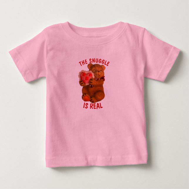 T-shirt Pour Bébé La lutte est un vrai ours avec coeur (Devant)